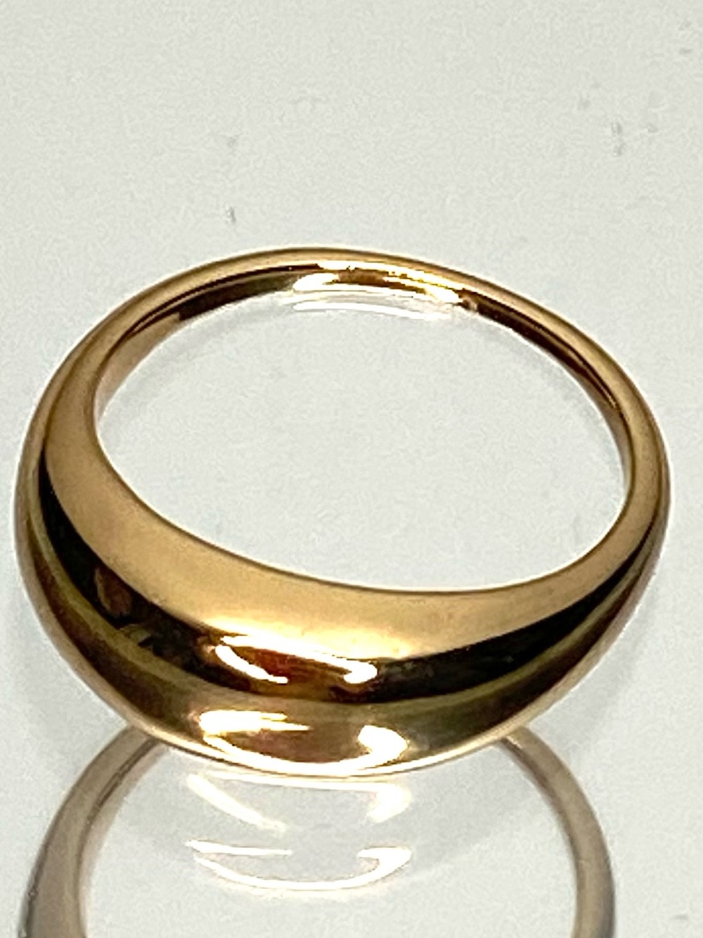 Classic Dome Signet Ring - Gold Tone w light box